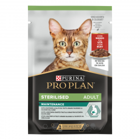 Pro Plan Sterilised - 85гр пауч за кастрирани котки с говеждо